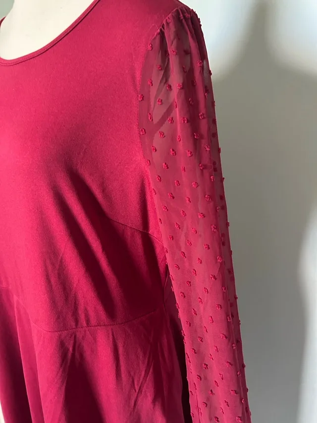 Seta T Wine Red Dress image indicator(2)