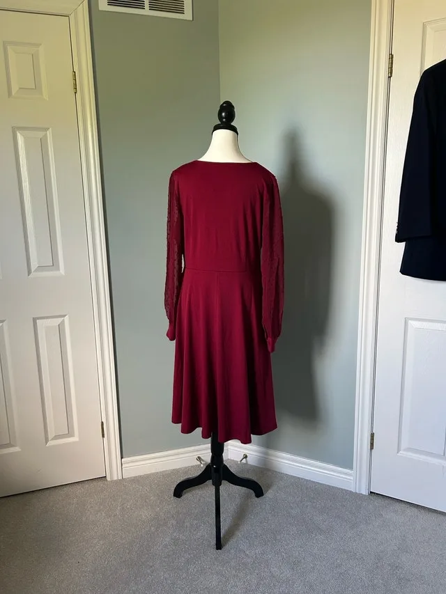 Seta T Wine Red Dress image indicator(3)