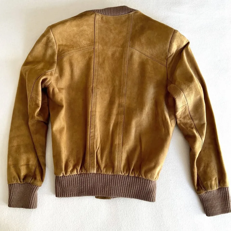 Vintage Suede Jacket - Beige, Size 6 image indicator(2)