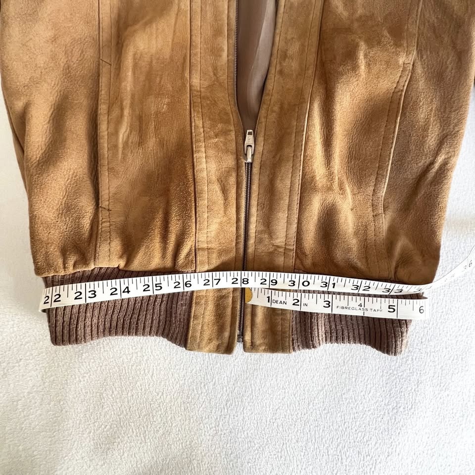 Vintage Suede Jacket - Beige, Size 6 - photo 5