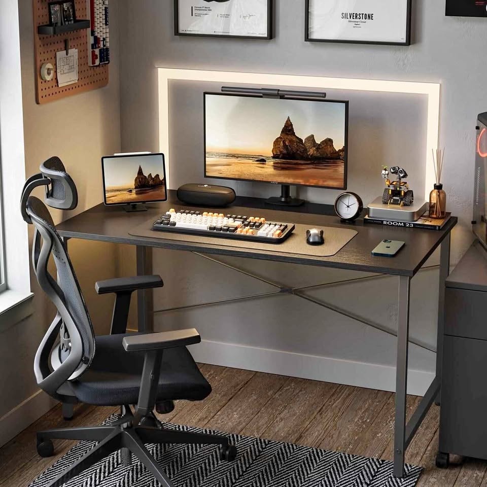 47" Computer office Desk, Black