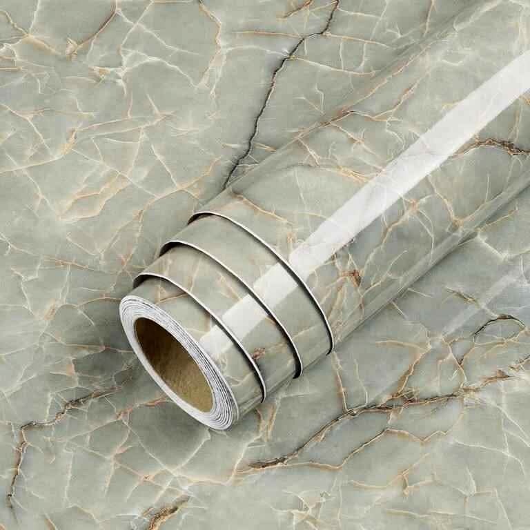 Marble Grey Green Contact Paper
