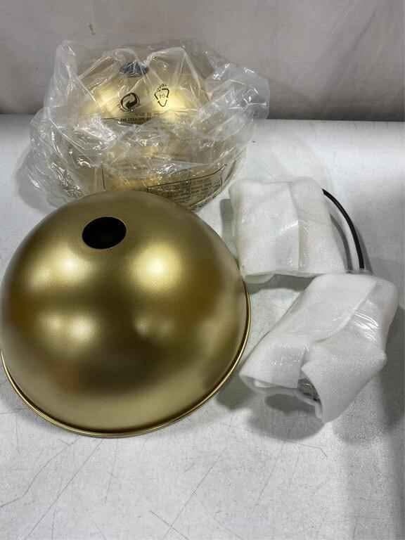 Gold farmhouse pendent light 12 inch x 2 - photo 3