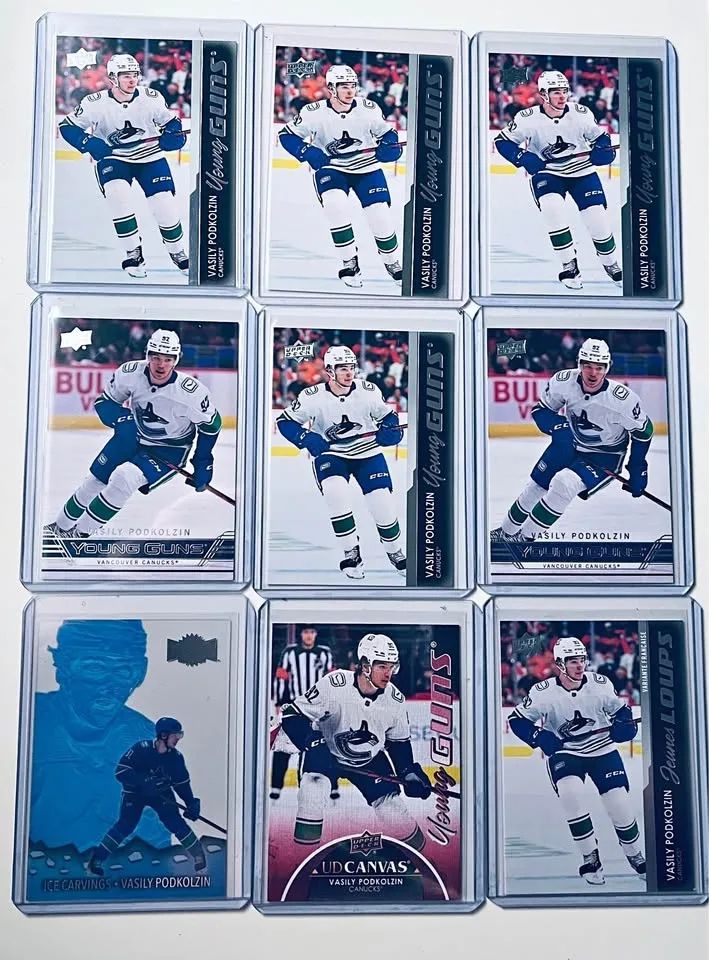 Vancouver Canucks Hockey Card Lot Young Guns Rookies