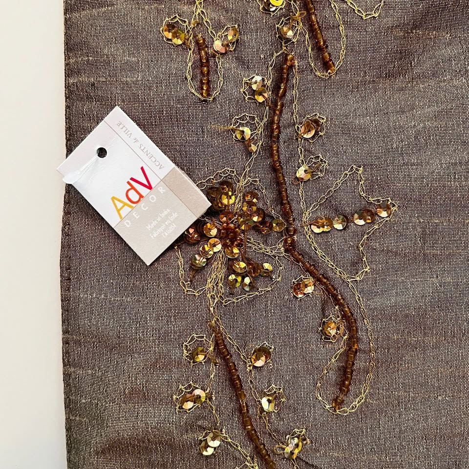 Table Runner with beads and sequins - 13”x 72” - photo 3