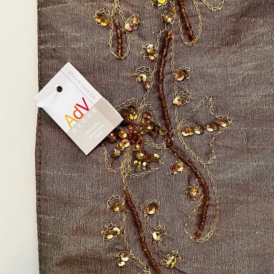 Table Runner with beads and sequins - 13”x 72” image indicator(3)