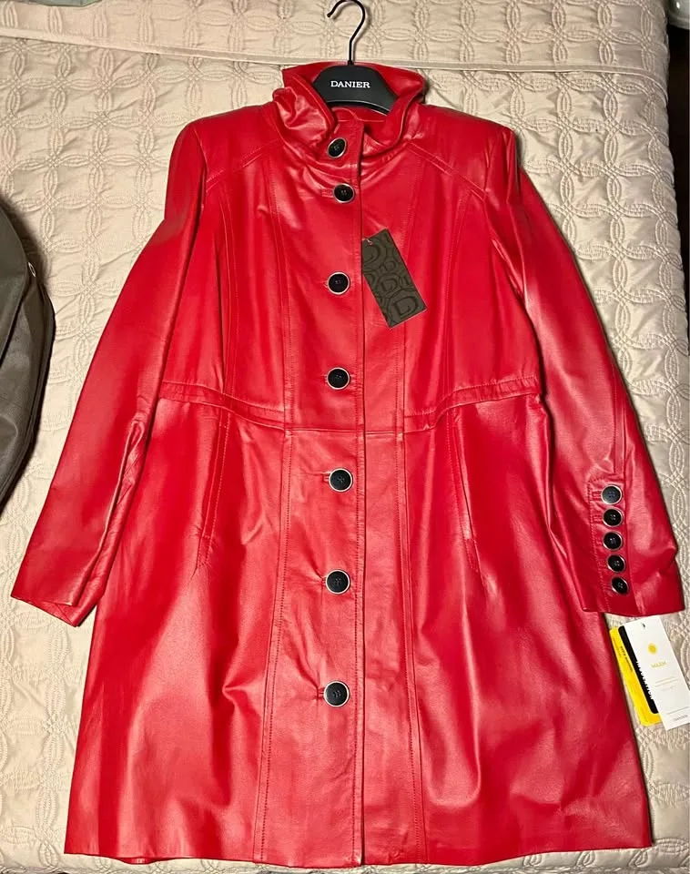 Danier red leather Coat