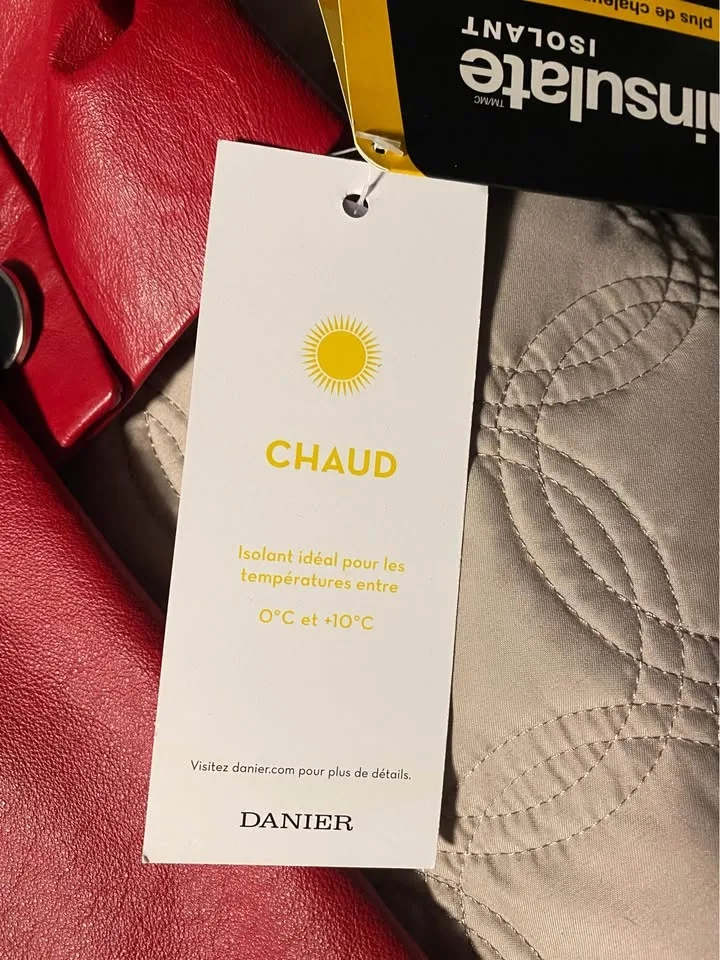 Danier red leather Coat image indicator(7)