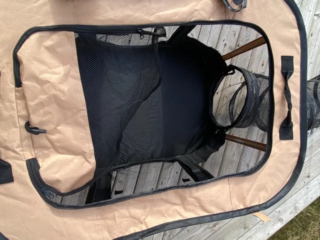 Large Portable Enclosed Cat Playpen with Tunnel - Brown image indicator(6)