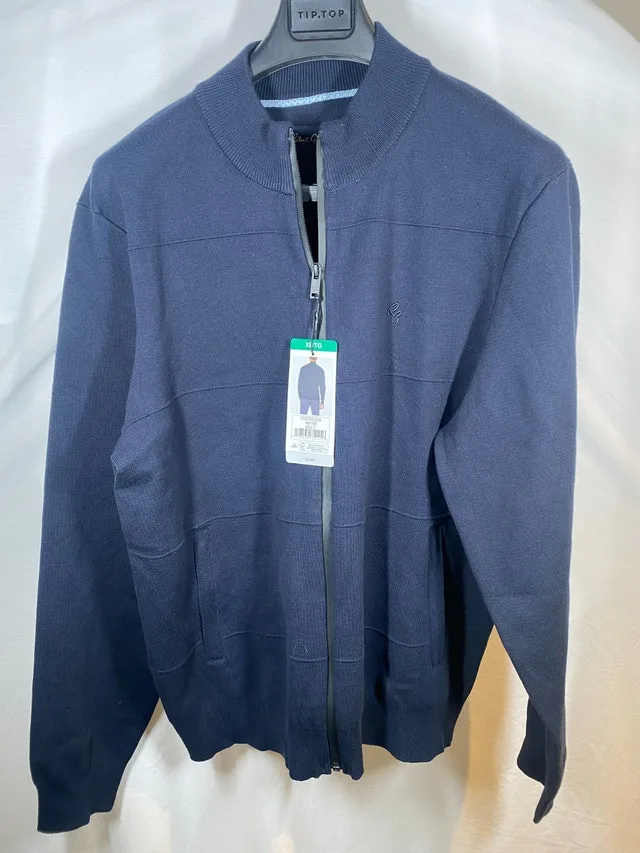 NWT Men's Zip Up Sweater XL - Navy image indicator(2)