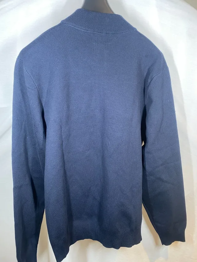 NWT Men's Zip Up Sweater XL - Navy image indicator(3)