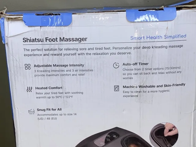 RENPHO Shiatsu Foot Massager with Heat & Remote image indicator(6)