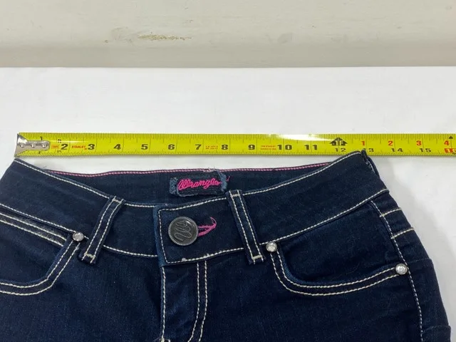 Womens Wrangler 10MWZJK Dark Wash Jeans Sz 0 x 34 Boot Cut image indicator(3)