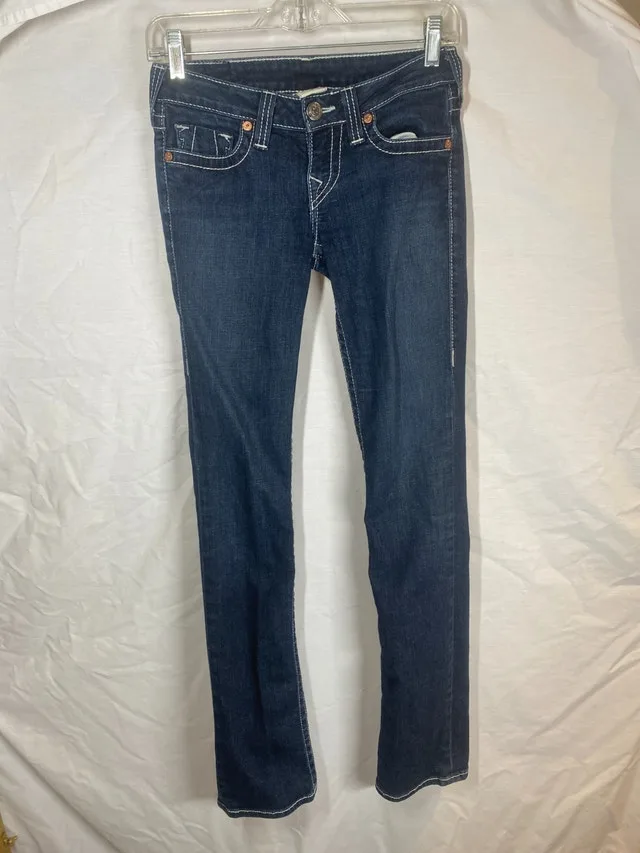 True Religion Jeans Womens Size 26 Straight Cut PreOwned