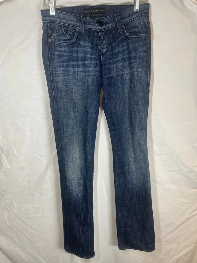 Rock & Republic Jeans Womens Size 26 Straight Cut