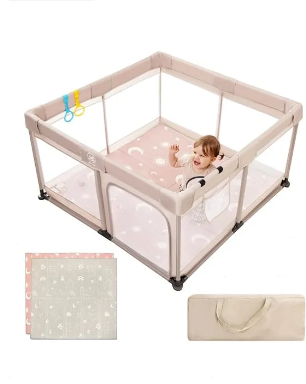 New 50x50 Inch Baby Playard with Mat