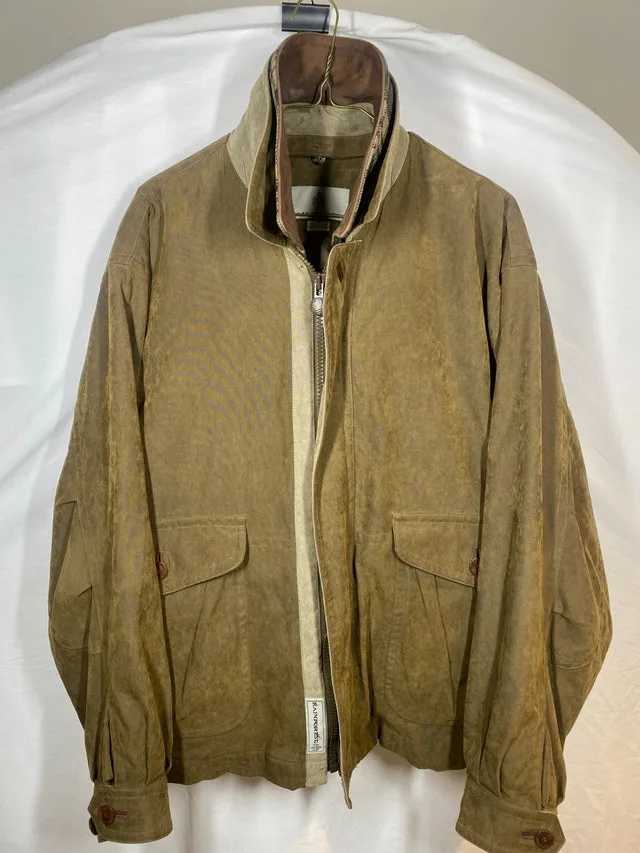 Men's Medium Leather Collar Bomber Jacket image indicator(2)