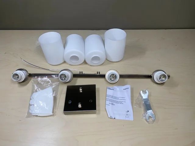 4-Light Vanity Light with Etched White Glass image indicator(2)