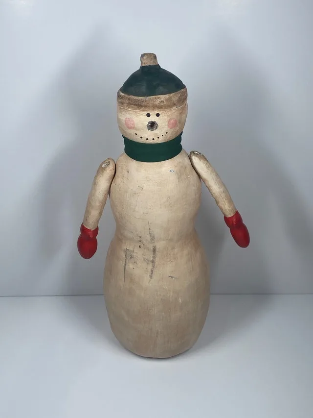 Vintage Paper Mache Snowman 16 Inches