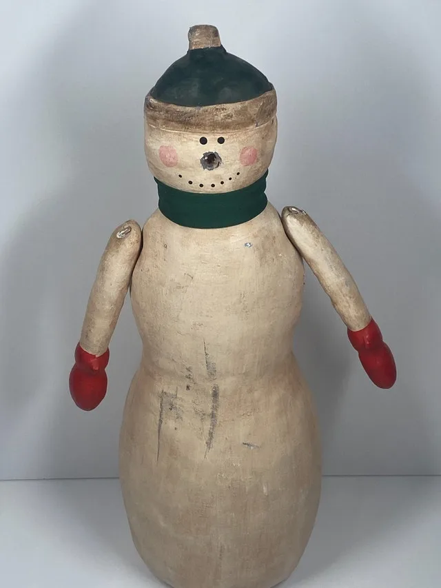 Vintage Paper Mache Snowman 16 Inches image indicator(2)