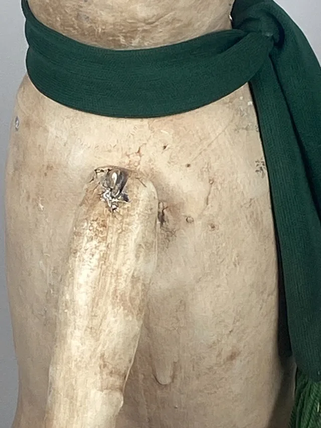 Vintage Paper Mache Snowman 16 Inches image indicator(3)