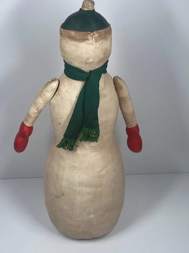 Vintage Paper Mache Snowman 16 Inches image indicator(4)