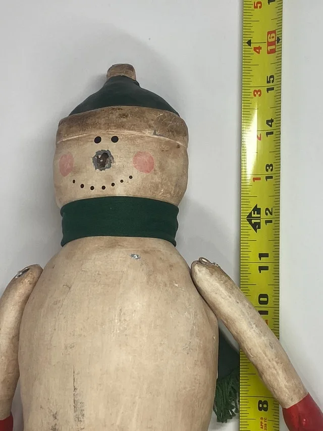 Vintage Paper Mache Snowman 16 Inches image indicator(8)