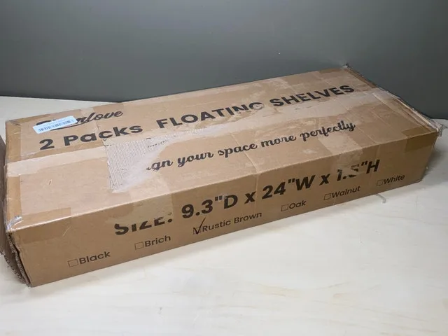 Pair of Rustic Floating Shelves 24x9 Inches image indicator(3)