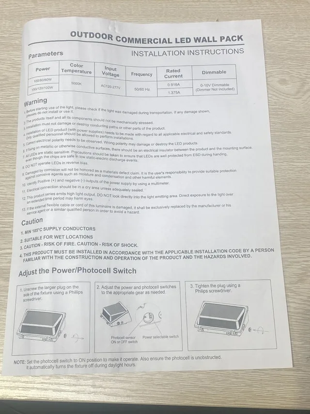 New 150W Wall Pack LED Outdoor Lighting image indicator(8)