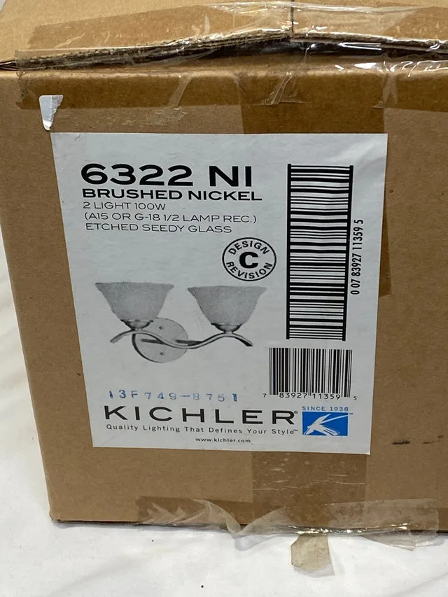 New Kichler Brushed Nickle Wall Sconce image indicator(2)