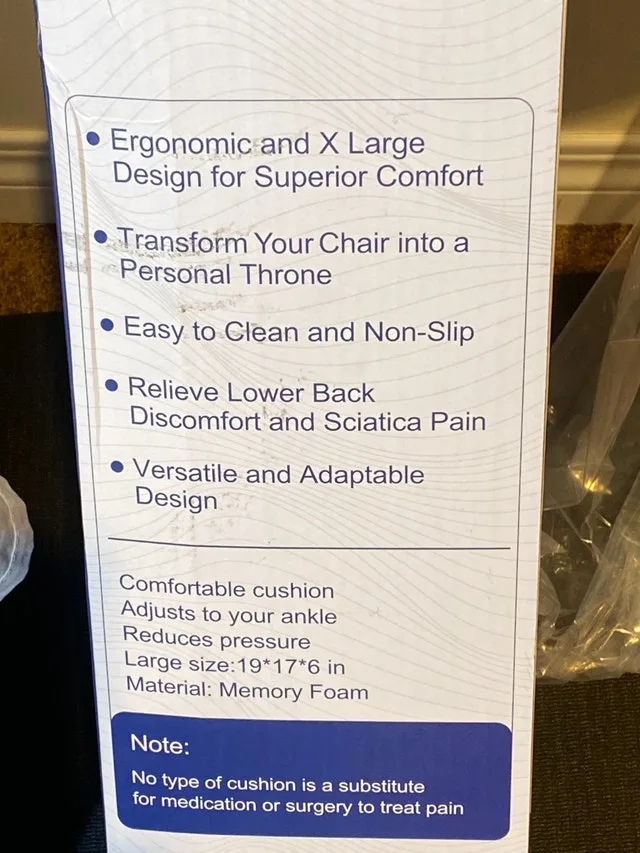 Ergonomic Gel Infused Seat Cushion - XL image indicator(6)