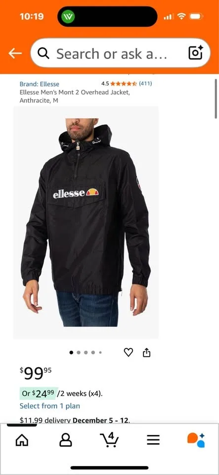 Ellesse Mont 2 OH Jacket Camo Men's sz. Small image indicator(10)