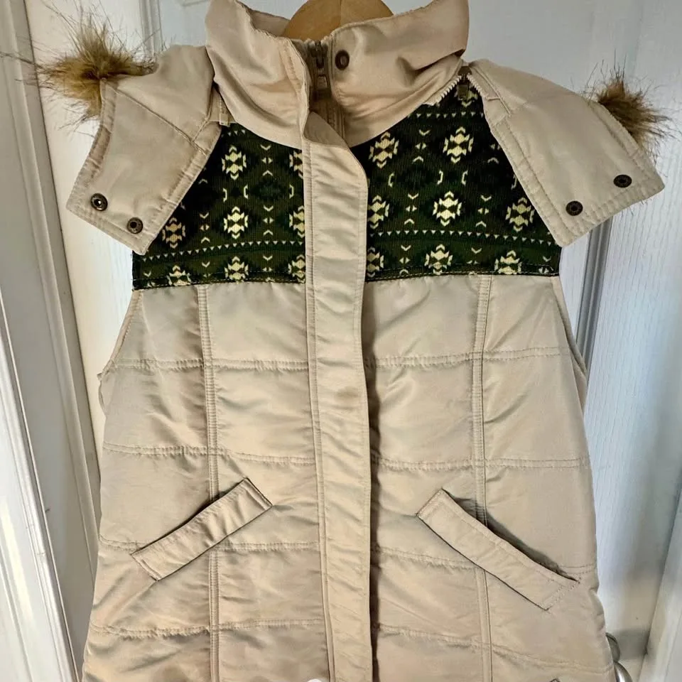Vintage Beaver Canoe Puffer Vest XL
