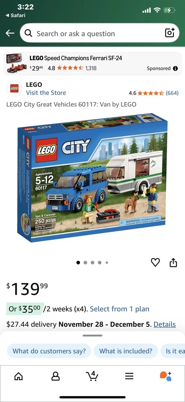 Lego City Van and Caravan # 60117