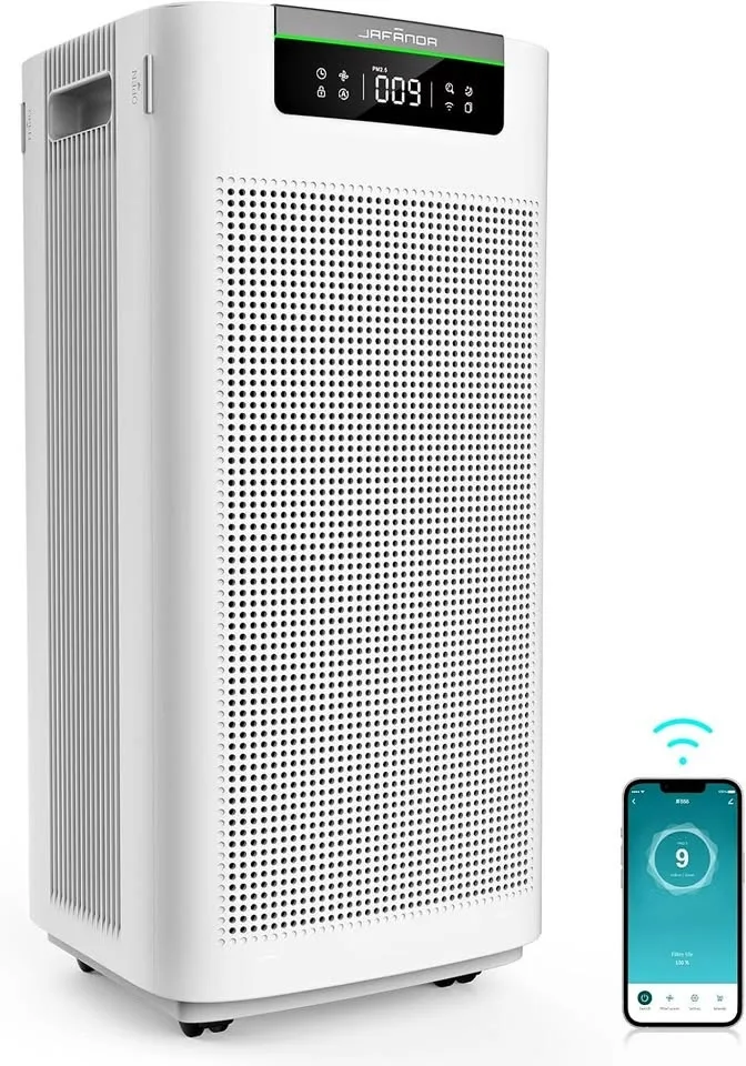 Jafända Air Purifier 3800 sq ft HEPA Carbon APP & Alexa