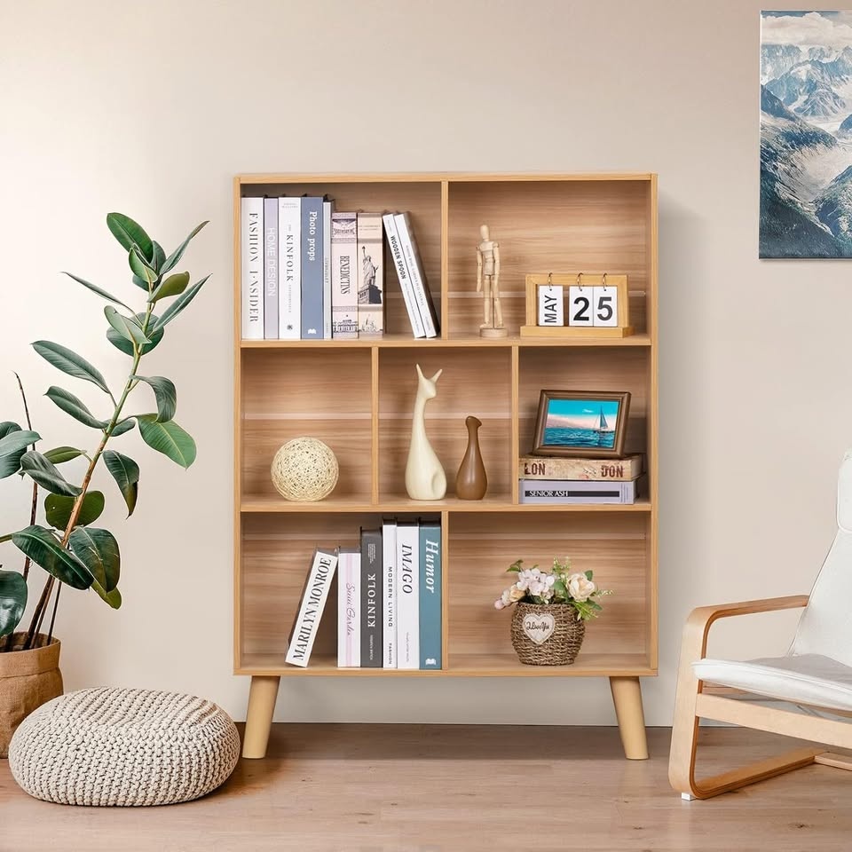 LEYAOYAO Wooden 7 Cube Book Shelf - photo 3