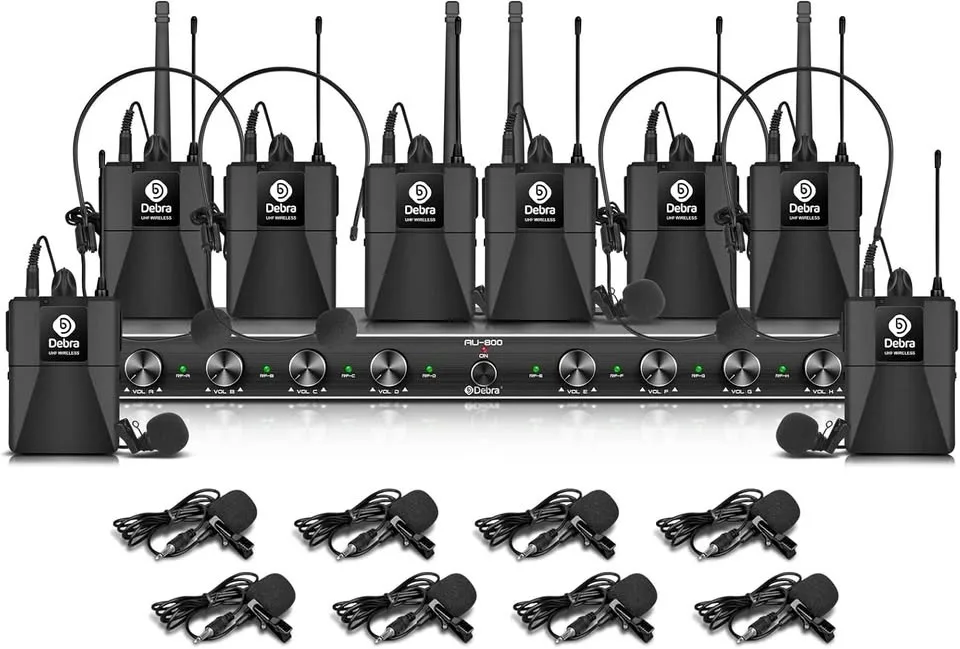 Debra Audio AU800 Pro 8-Channel Wireless Microphone System
