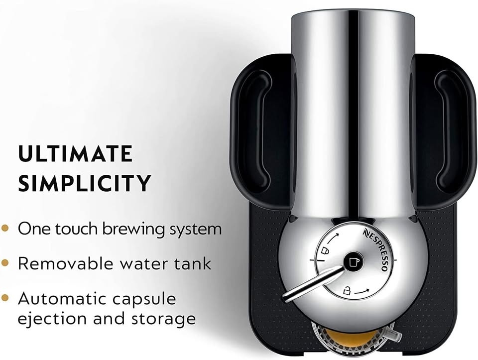 Nespresso Vertuo Coffee and Espresso Machine - Chrome - photo 3