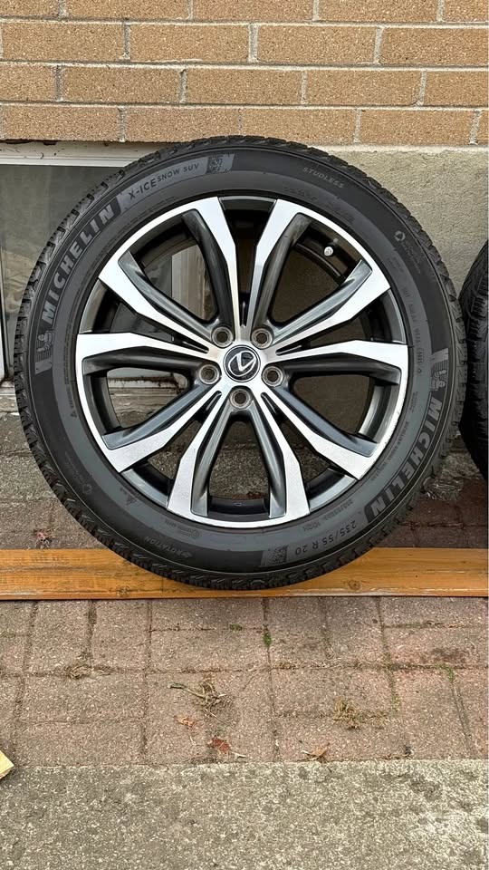 235/55R20 OEM Lexus RX F-Sport Rims Michelin Winter Tires