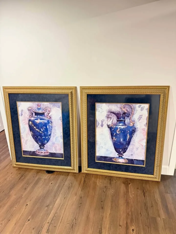 2 large pictures/frames/art