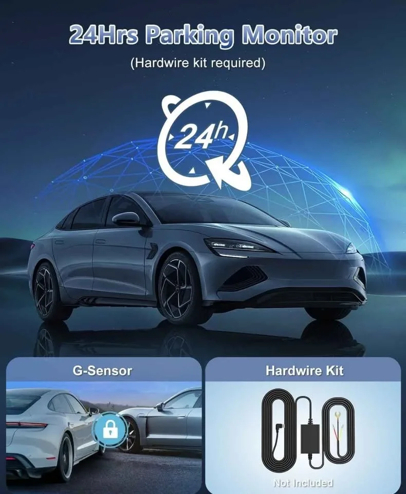 4K Dash Cam Front and Rear image indicator(5)