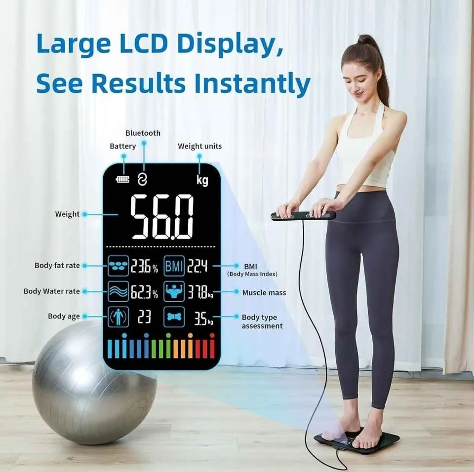 Lepulse Body Fat Scale 8 Electrode Large Display image indicator(4)