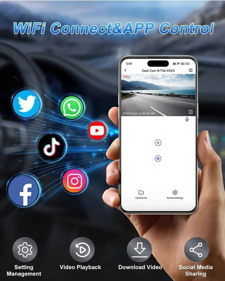 Dash Cam Front and Rear Camera 4k image indicator(3)