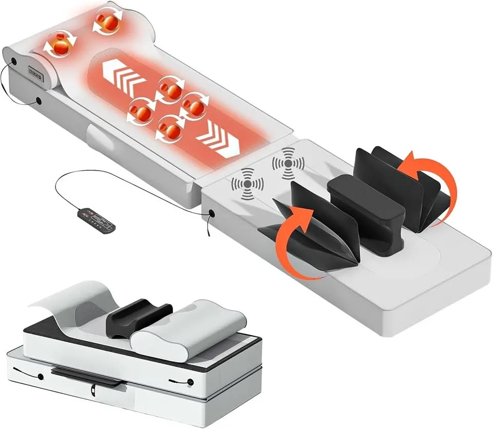 Full Body Massage Mat with Heat & Neck Pillow