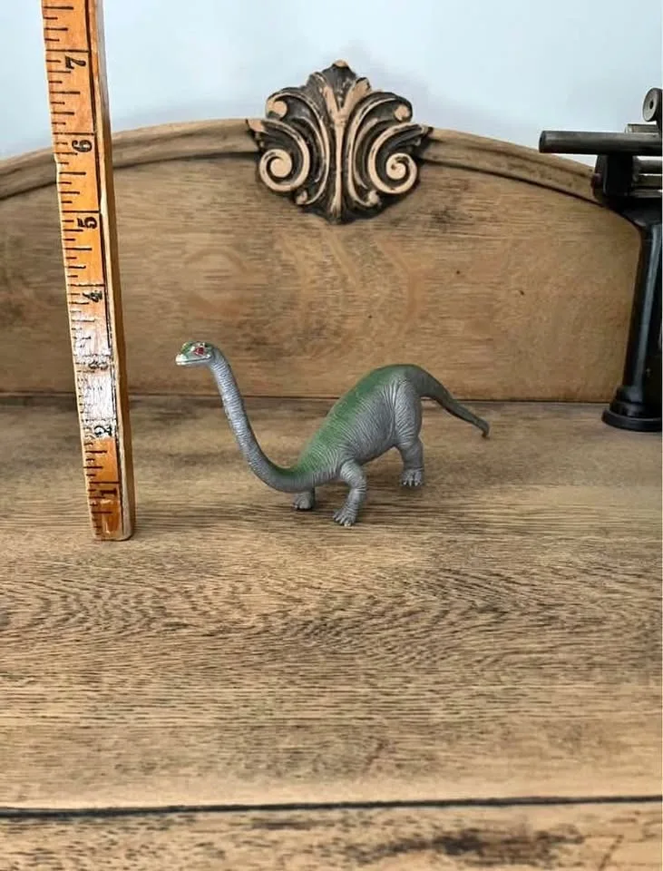 Retro Gray Diplodocus Dinosaur Plastic Toy