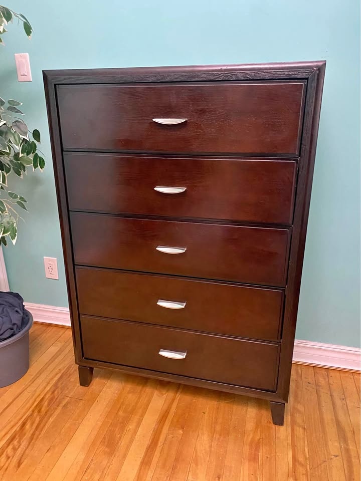 FREE DELIVERY: Modern 5-drawer dresser $150 (HRM)