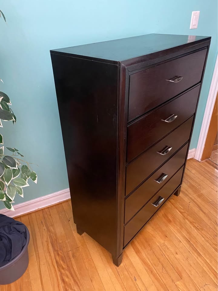 FREE DELIVERY: Modern 5-drawer dresser $150 (HRM) - photo 3