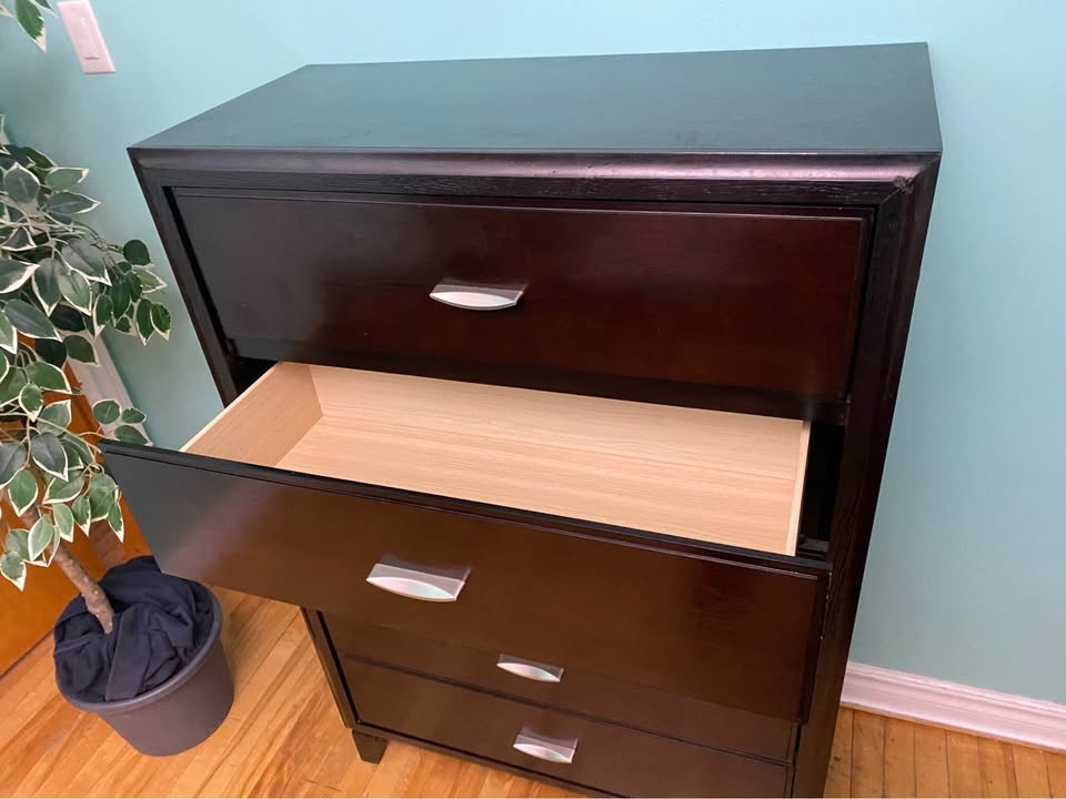 FREE DELIVERY: Modern 5-drawer dresser $150 (HRM) - photo 5