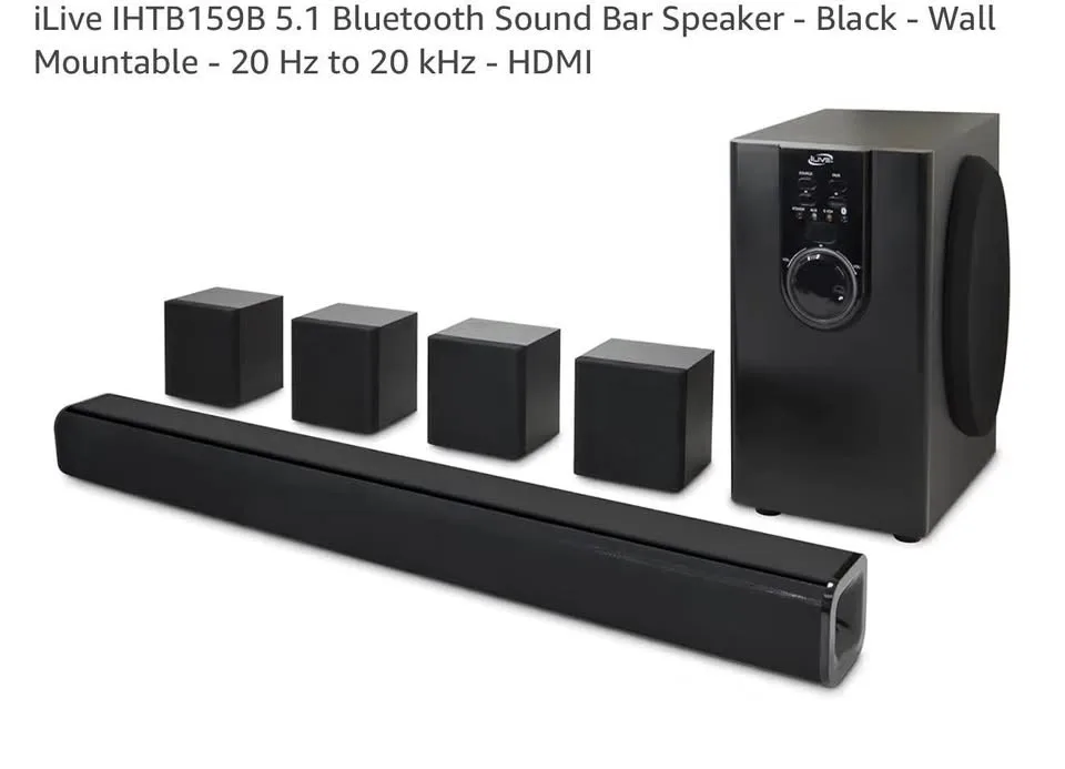 iLive 5.1 Surround Sound Bluetooth Speaker System