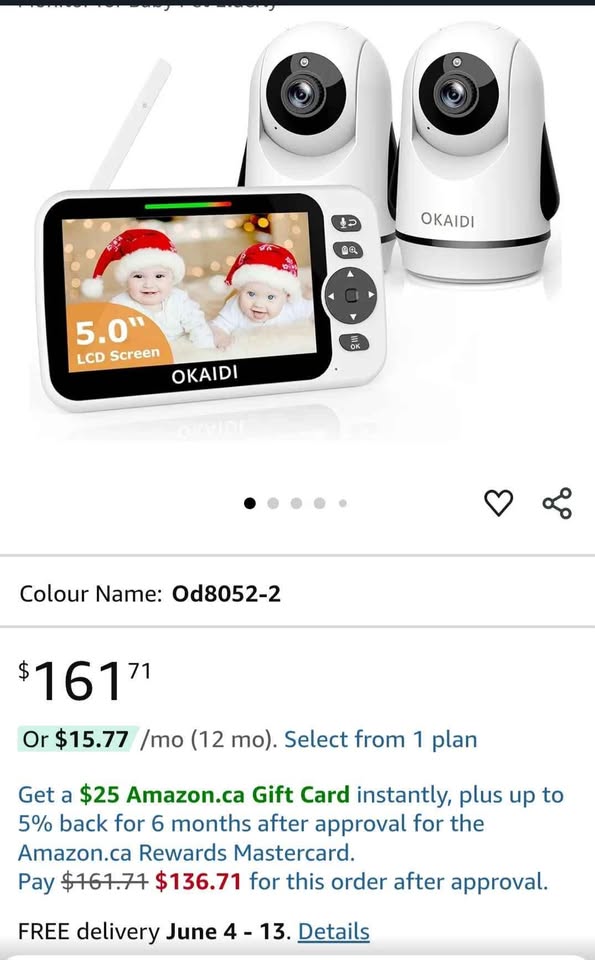 OKAIDI Video Baby Monitor with 2 Cameras - photo 2